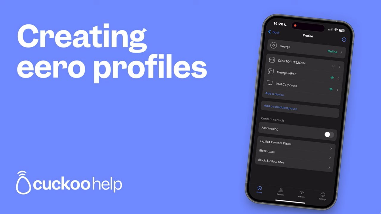 How to create and manage eero profiles | Cuckoo Help