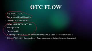 SAP SD Order to Cash cycle Flow