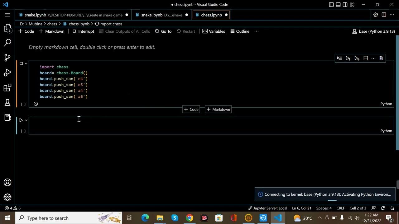 How to Code a Simple Chess Game in Python - YouTube