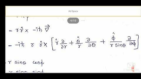 M3 L7 Orbital Angular Momentum and Spherical Harmonics