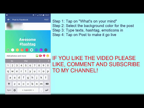 Facebook 색상 상태를 얻는 방법 (iOS, Android, 웹용 Facebook) 🕶