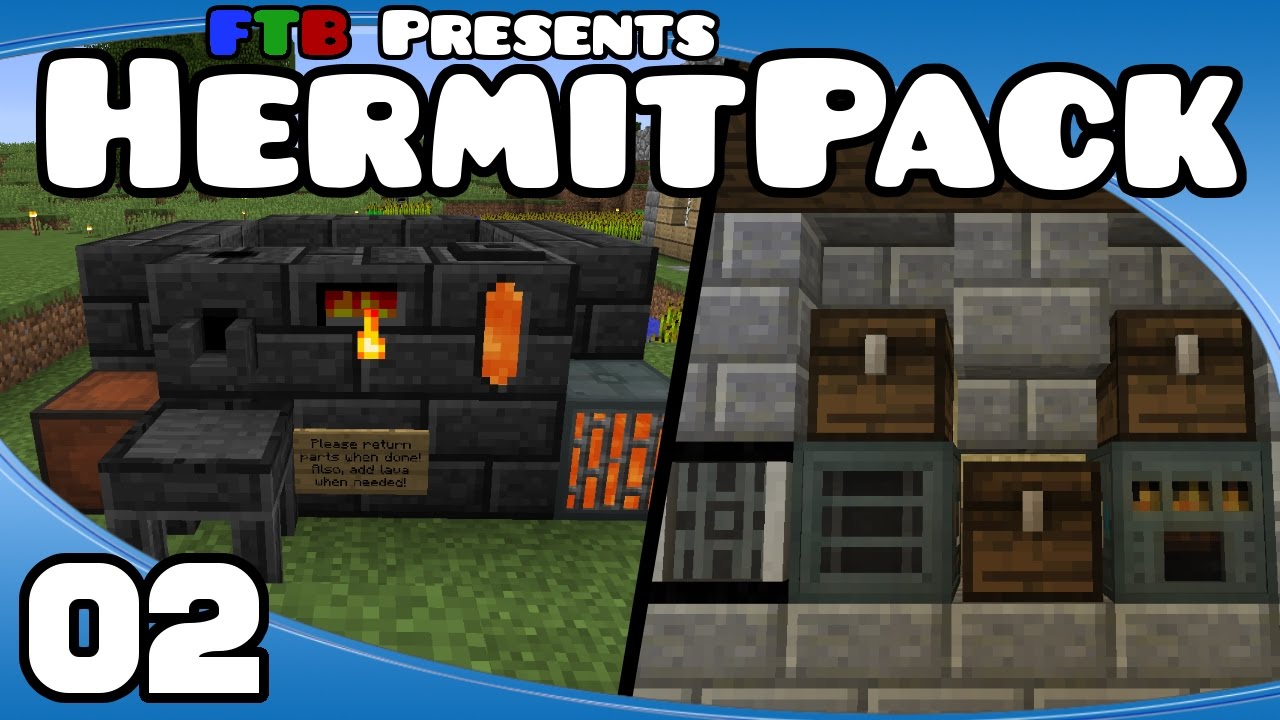 HermitPack - Ep. 2: Early Machines & Smeltery kid-friendly dc