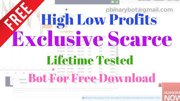 Free Binary.com Bot - High Low Profits Lockdown Binary Bot | Lifetime Tested Binary Bot