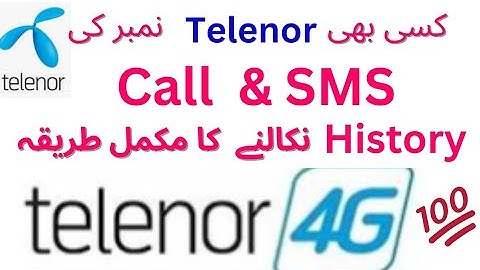 Telenor call and sms history check online, how to check telenor call and sms history in 2023