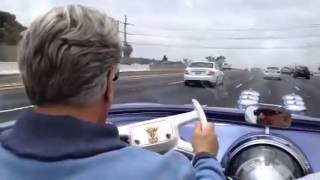 Brad Fanshaw rides with Barry Weiss & Kenny in the bubble top Kustom