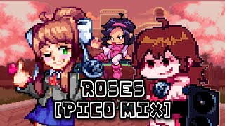 Friday Night Funkin' Mods|Roses(Pico Mix) But Monika & GF Sing It