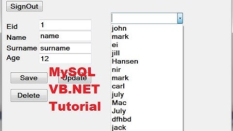 MySQL VB.NET Tutorial 9 : How to Link Combobox with Database values
