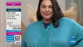 Celebrity Comfort Code Ultra Knit Wrap Robe Profile