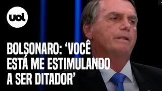 Bolsonaro na Globo: Presidente diz que Bonner o estimula a ser ditador após pergunta sobre Centrão