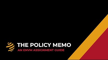 ENVM: Policy Memo