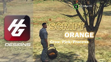 New Fivem Interaction Orange Picking Script - Processing and selling