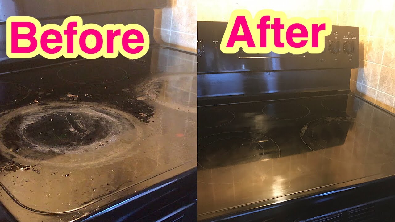 How to clean glass top stove easy clean with little effort of