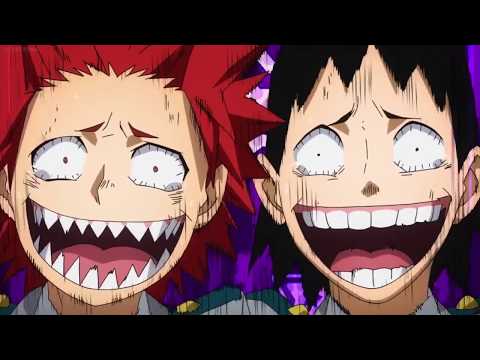 Sero and Kirishima laughs at Bakugo's hairstyle (Dub)