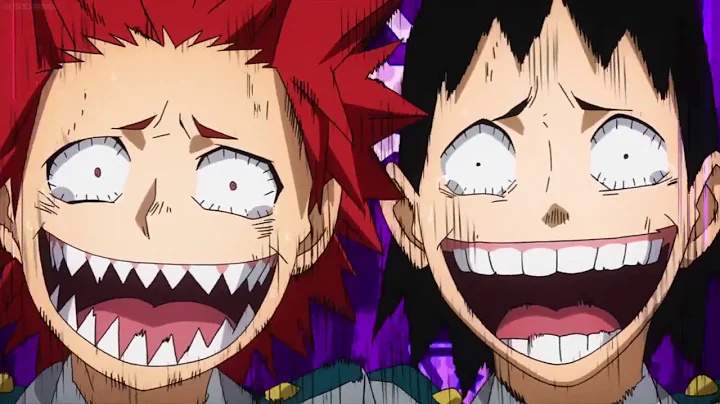Sero and Kirishima laughs at Bakugo's hairstyle (Dub)