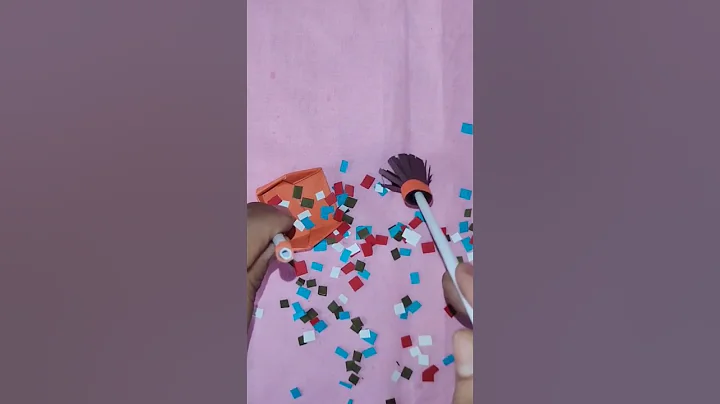 diy paper broom and dustpan #shorts #diy #craft