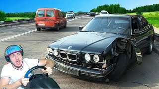 РАЗБИЛ БАНДИТСКИЙ БУМЕР - CITY CAR DRIVING + РУЛЬ