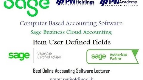 Item User Defined Fields (Sage Business Cloud) Free Tutorial | Best Accounting Software Lecturer