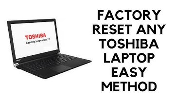 Factory reset almost ANY Toshiba laptop || How to Factory Reset Any Toshiba Laptop || reset computer