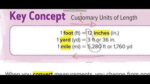 Grade 5 Chapter 11 Lesson 2 Convert Customary Units of Length (Part 1)
