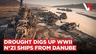 Europe's Drought Exposes N*zi Warships | 80-Year-Old WWII Fleet Resurfaces In Danube River | VERTEX