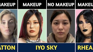 WWE Female Wrestlers With and Without Makeup (Before & After)