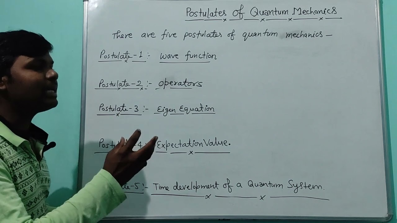 Quantum Mechanics-34, Postulates Of Quantum Mechanics.
