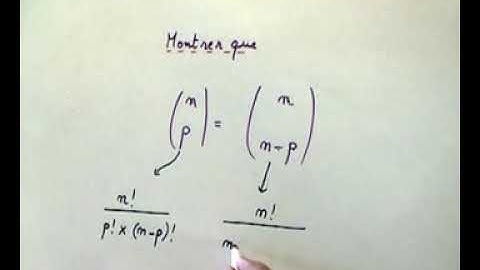 Coefficient binomial : démonstration