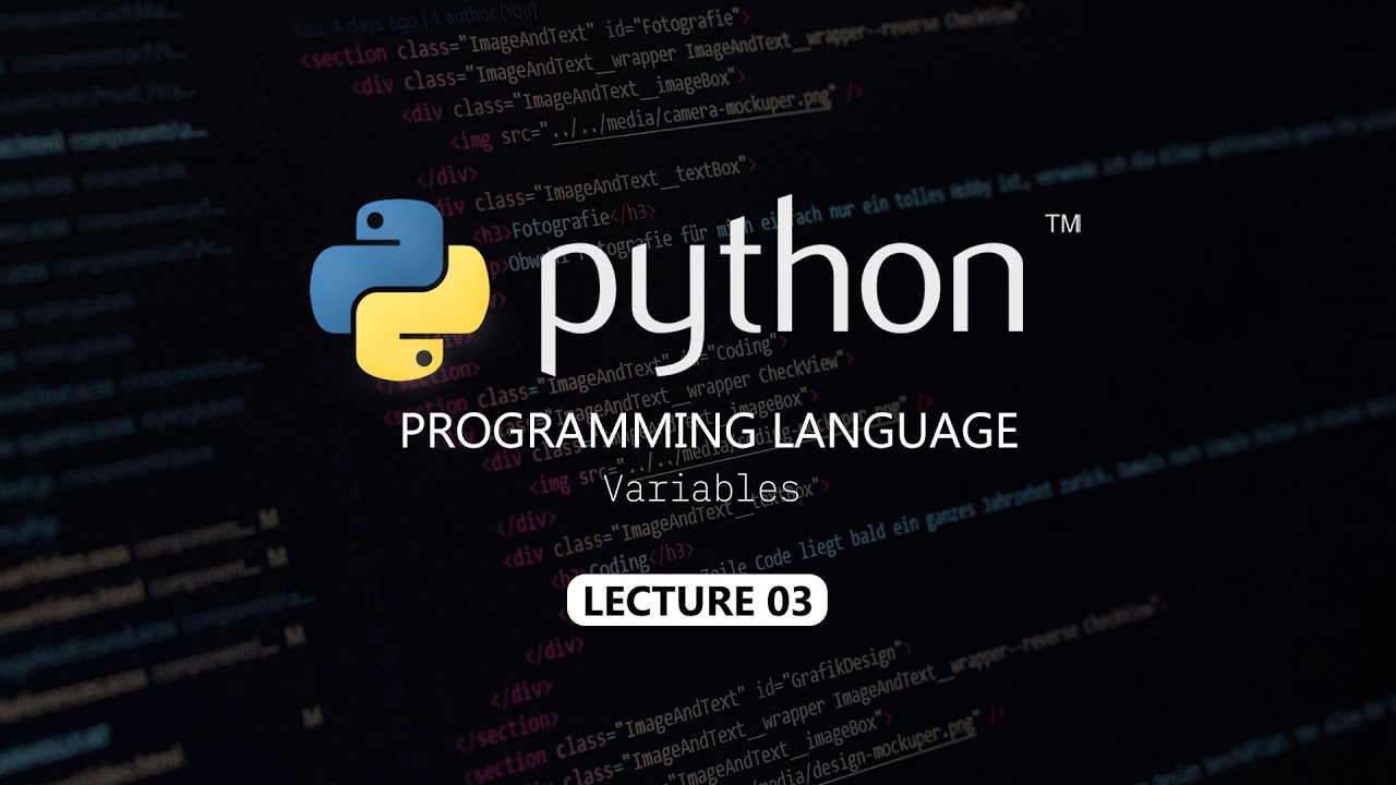 Variables | Lecture 03 | Python Full Course - YouTube