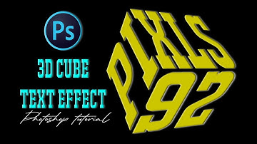 How to Create a 3D Cube Text Effect in Photoshop - #photoshop #tutorial