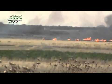 حماة مورك حرق محصول القمح للأهالي