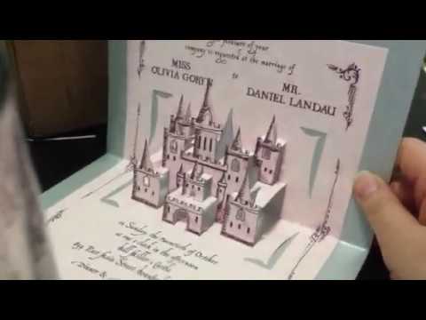 Pop Up Castle Wedding Invitation Youtube