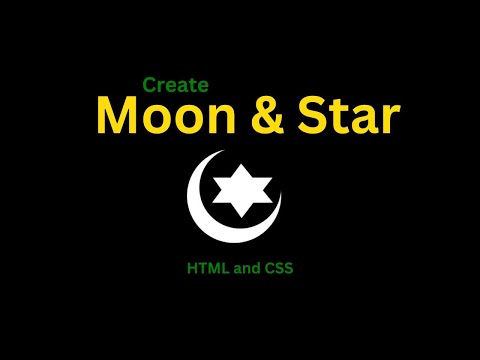 Create moon and star with HTML and CSS | So Simple way