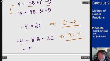 Method of Partial Fractions - Video 6 - Combining Adjustments (full version)