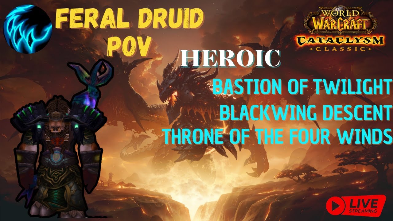 🔥Feral Druid 25man 13/13? HEROIC CATA RAID WORLD TOUR 🔥 -  World of Warcraft Cataclysm
