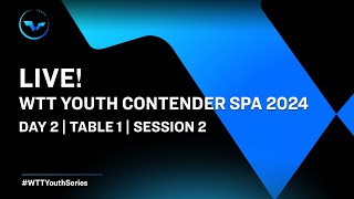 LIVE! | T1 | Day 2 | WTT Youth Contender Spa 2024 | Session 2
