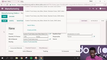 Odoo Manufacturing - Production Planning and Shop Floor Management