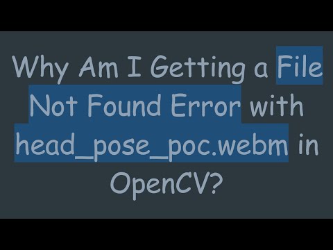 Why Am I Getting a File Not Found Error with head_pose_poc.webm in OpenCV?