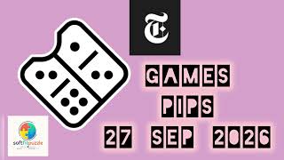 NYT GAMES PIPS 27 SEP 2026