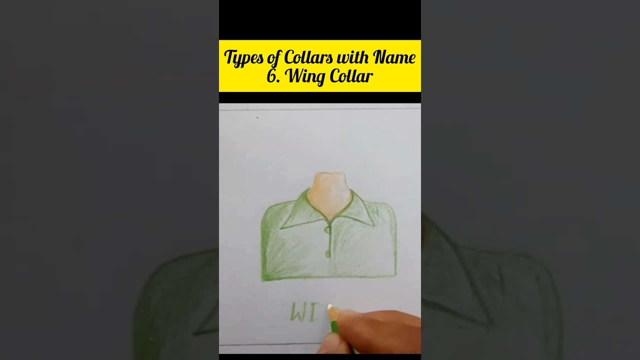 Types of Collars With Name-6 | Wing Collar | Basic Collar Design | Fashion Illustration| Fashion Art
