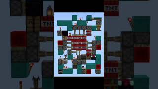 3x3 TNT Spiral Door in Bedrock | #minecraft #minecraftbuild #shorts #redstone #minecraftshorts