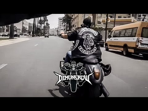Biker Rides With Sons Of Anarchy Vest, Don't Try This At Home!