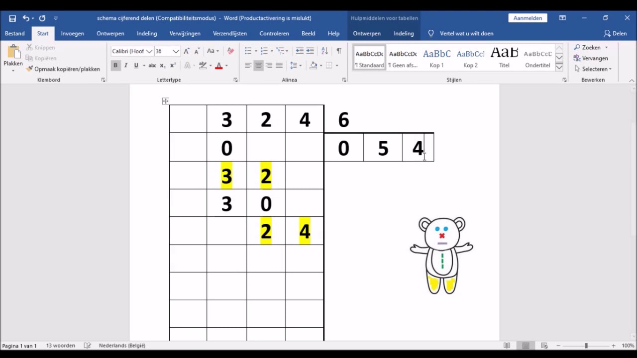 uitleg cijferend delen