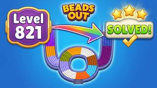 🔴 Beads Out - Level 821 Walkthrough & Solution | Voodoo Puzzle Game 🧠