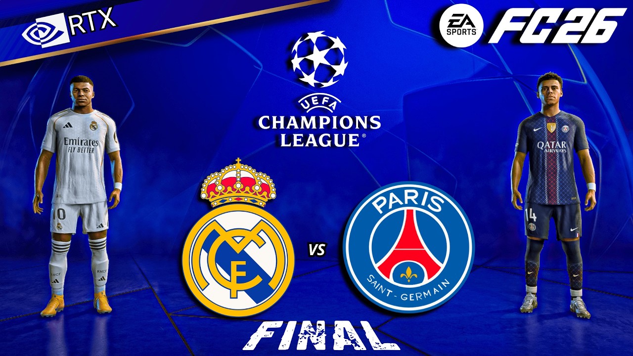 FC 26 - Real Madrid vs PSG Ft. Mbappe, Dembele | Champions League Final Full Match | PC™ [4K60]