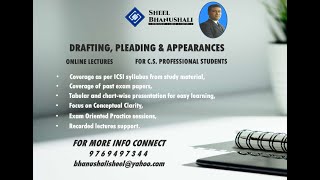 Orientation on Drafting, Pleading and Appearances for CS professional