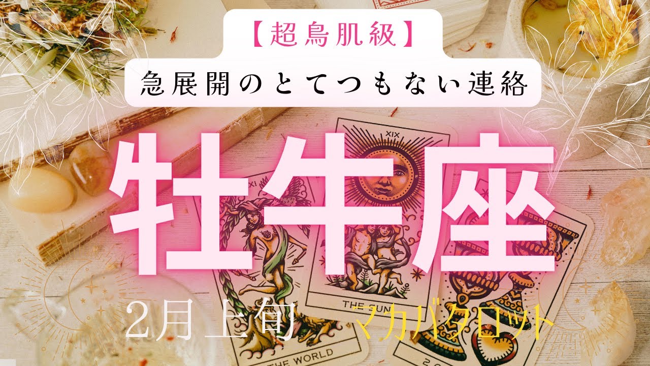【超鳥肌級】急展開のとてつもない連絡❗️2026年2月上旬　牡牛座　神秘の十字架タロット占い　#タロットカード#タロット#運勢#2月#とてつもない連絡#恋愛#占い#タロット占い#2026年#牡牛座