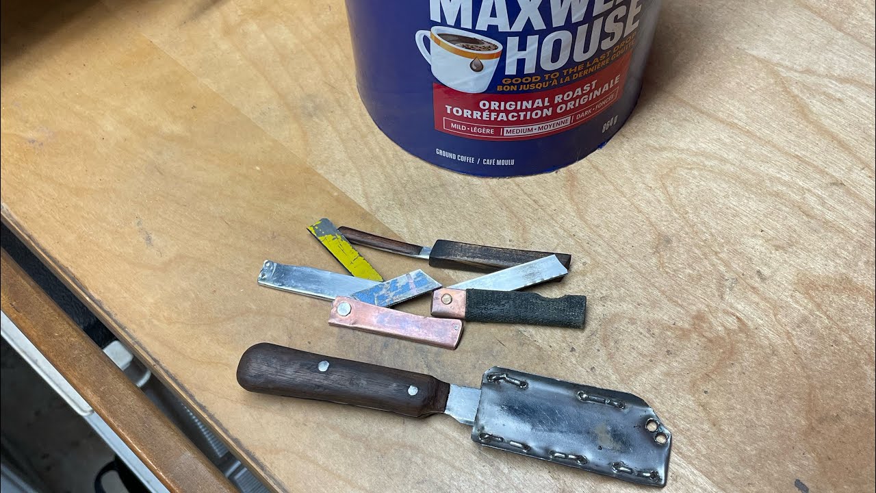 I Turned a Coffee Tin and Hacksaw Blade Into a Pocket Knife?!