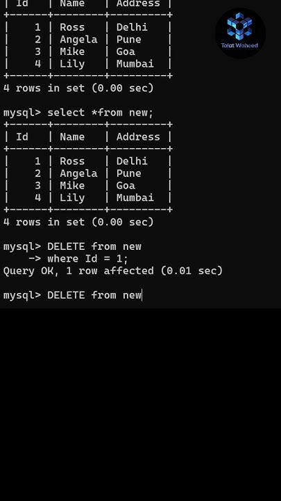 How to DELETE a ROW from MySQL Table? #delete #mysql #row #remove # ...