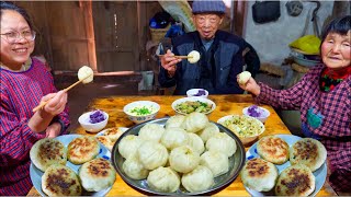 Primitive Chinese Life in the FORGOTTEN village, traditional Bao in stone house