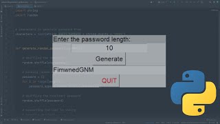 Fast Coding - Password Generator Using Python and Tkinter